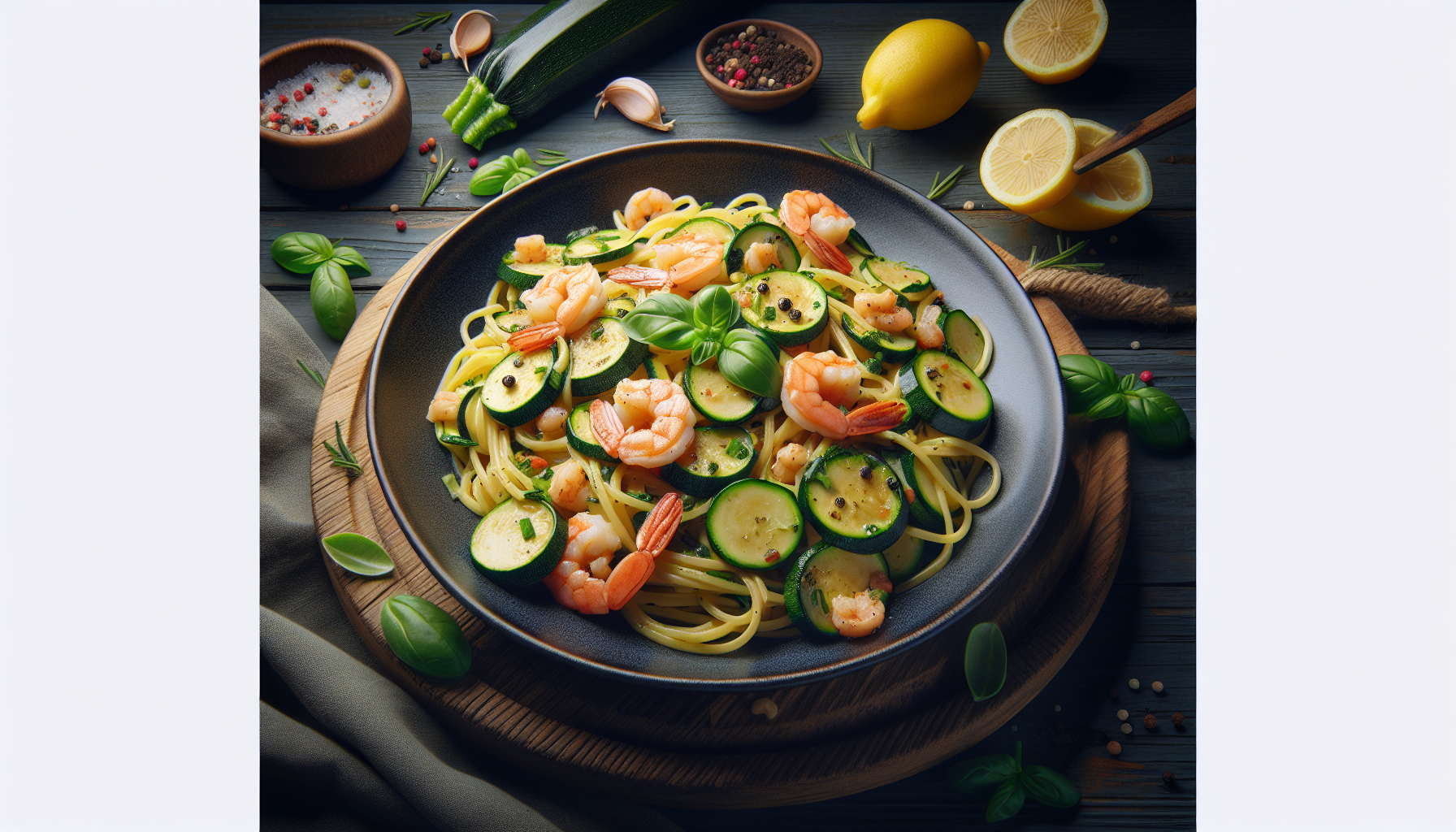 pasta con zucchine e gamberetti